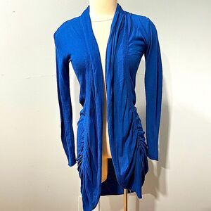 Kensie Royal Blue Long Duster Cardigan Size XS